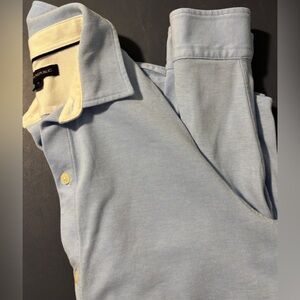 Men's Long Sleeve Blue Shirt Size Medium  Cotton Knit SKU 19
